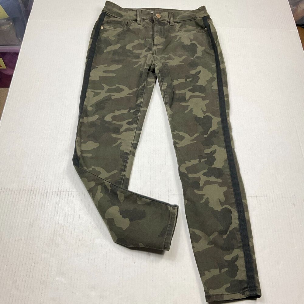 DL1961 Florence Ankle Skinny Jeans Camouflage Mid Rise Stretchy Pockets Size 27